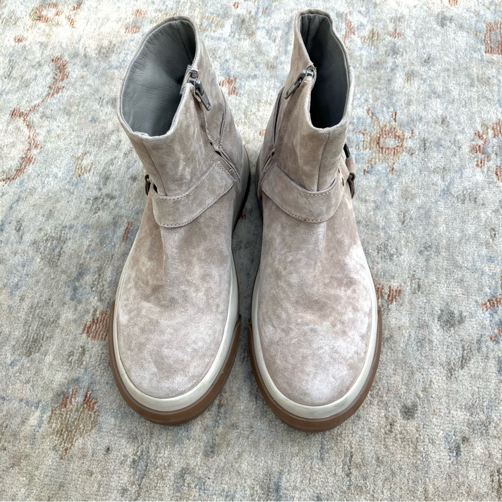 Free People NWT Bodhi Tan Suede Ankle Harness Boots Sz 9 - Picture 7 of 7
